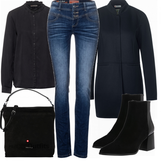 Outfit mit Schwarz Stiefel VERO MODA "Herbstliches Freizeit Outfit"