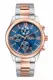 BUFFALO Multifunktionsuhr blau / rosegold / silber