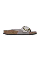 Usnjeni natikai Madrid Hammered Big Buckle enski, vijolina barva, 1029843