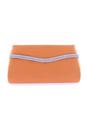 498-22y Women's Evening Dress Portfolio Bag Stoned Orange