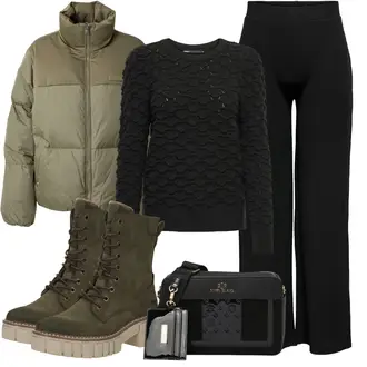 Stiefel Outfits Plateau mit Dunkelgrün Schnürstiefelette/Springerstiefel/Winter Stiefelette/Plateau Schnürstiefel Mustang "Perfekt für den Herbst"