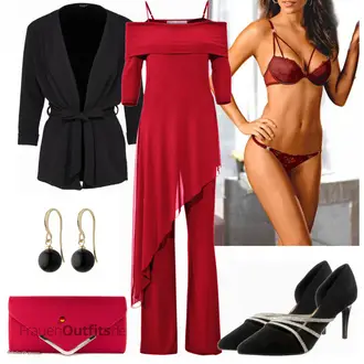 Outfit mit Rot Jumpsuit Heine "Mega schönes Outfit"