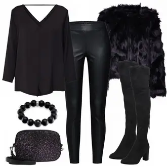 Party Outfits mit Hose VERO MODA "Aubergine"