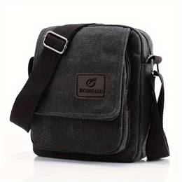 Chic Vintage-inspired Square Crossbody Bag - Lightweight, Canvas With Zip Closure & Multiple Pockets For Travel - In Army Green/khaki
