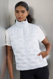 Fit Water Repellent Stand Collar Quilted Vest Regular Cut Zippered Pocket 3113036