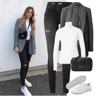 Col Montant tenues avec Blanc/Crème Chemise À Col Roulé/Chemise & Top Grande Taille/Chemisier Grande Taille soft rebels "Tenue de printemps"