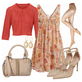 Party Outfits mit Beige/Gold Feinstrumpfhose/Anti-thrombose Strumpf/Strumpfhose Große Größe/Nylonstrumpf/Kompressionsstrumpf/stützstrumpfhose Falke "Newday"