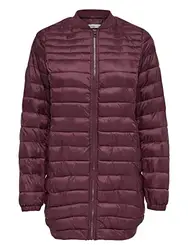 JACQUELINE de YONG JdY Roona Long Nylon Quilted Bomber OTW, violett