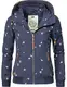 Ragwear Damen Übergangsjacke Regenjacke Nuggie Birds Navy Gr. M