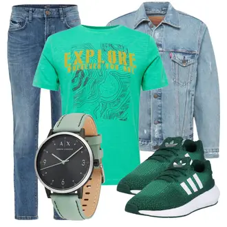 Schlichte Outfit mit Blau/Hellblau Damen 7/8-Länge Jeans/Knöchelstiefel/Sportschuhe/Girlfriend Jeans/Jeans mit Schlitz/Low Rise Jean/Low Waist Jean/Regular-Fit Jeans/Lederjacke/Slim Fit Jeans/Straight Leg Jean/Leder Schuhe/Tapered-Jeans/Winterjacke Camel Active "Frühlingsoutfit"Look: Uni, Classic, Coole, Elegant, Old Money, Premium, Schlichte, Smart Casual