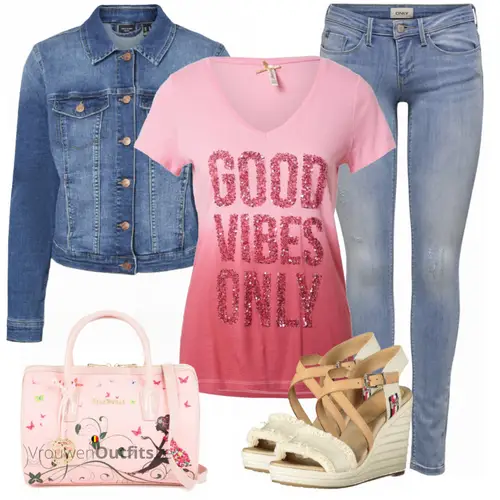 Outfit in zomerse kleuren