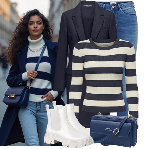 DunkelBlau/Blau Winter Strickjacke/Morgenmantel/Strickjacke Gefüttert/Wolle Strickjacke/Strickjacke Tracht/Lange Strickjacken/Kaschmir-Strickjacke Only kombinieren