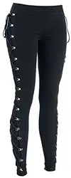 Gothicana by EMP Damen Schwarze Leggings mit Schnürung M