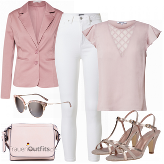 Stoff Outfit mit Rosa/Lila Mantel/Blazerjacke/Lässiger Blazer/Lederjacke/Baumwoll ­Blazer/Eleganter Blazer/Strick­blazer/Kurzblazer/Lederjacke für Männer/Lederjacke Cream "Auffälliger Sommer Look"