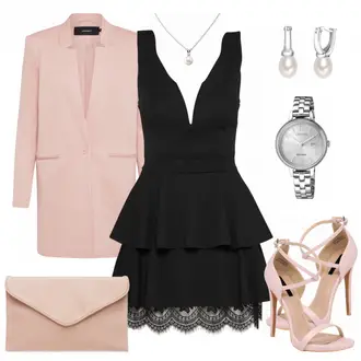 Outfit mit Dunkelgrün/Grün Blazer Kleid/Cord Kleid/Herbstkleid/Samtkleid/Winterkleid/Samtjacke/Teddy Jacke/Ajourstrickjacke/Kunstpelzjacke/Boucle Jacke/Schlupfjacke/Herbstjacke/Pelzjacke Wal g. "delicate"