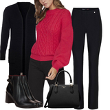 Winter Outfits zwart Met Split voor Dames image