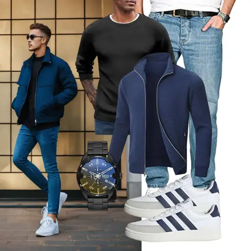 DunkelBlau/Blau Langlaufjacke/Sportjacke/Thermojacke/Merinojacke/Jacke mit Seitlichem Reißverschluss/Strickfleecejacke Huayuzh kombinieren