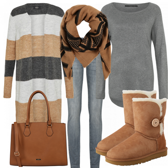 Outfit mit Braun Stiefel UGG "Bootstime"