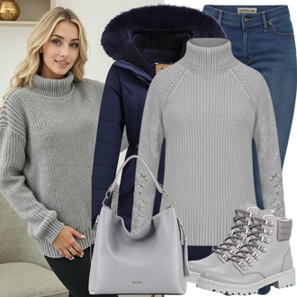 Outfity pro golf Zima s Šedá/Hnědá/Béžová/Světle šedá Kozačka nad Kolena/Kožená Kozačka nad Koleno/Dlouhá Kozačka/Kozačka Na Podpatku/Kozačka po Kolena/Kozačka se zipem/Špičatá Kozačka About You, Tmavě modrá Zimní Bund/Přechodné Bundy/Letní peřová bunda/Neobvyklá bunda/Krabice bunda/Udržitelná bunda/Krátký Bund/Nafukovací Bund/Krátký Bund meotine "Perfektní pro zimu"