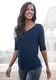 LASCANA Kurzarmshirt mit Kellerfalte, aus weichem Viskose-Stretch