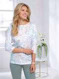 Geblümt Langarm-Shirts für Damen image