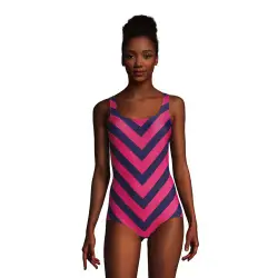 Gemusterter Komfort-Badeanzug CHLORRESISTENT mit Soft Cups, Damen, Gre: XS Normal, Blau, Lycra, by Lands'''' End