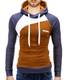 BetterStylz Kapuzenpullover Pullover Hoodie Sweatshirt Miguel Colorblock div. Farben (S-XXL) (M, Caramel/Weiss/Schwarz)