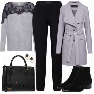 Outfit mit Schwarz Stiefel VERO MODA "VERO MODA"