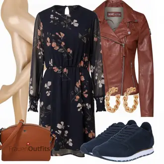 Outfit mit Schwarz Schuh Sneaker WODEN "Perfekt für den Frühling"