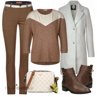 80er Outfit mit Braun/Dunkelbraun/Beige Klassischer Stiefel/Cowboystiefel/Gefütterte Stiefelette/Vintage Stiefel/Rahmengenähter Schuh/Leder Stiefelette/Lederjacke/Vintage Stiefelette/Reitstiefel/Chelsea Boot About You "Herbstliches Freizeit Outfit"Look: Uni, Western, Country Styl, Cowgirl, Schön, Duckfeet, 80er