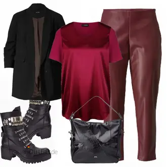 Schicke Outfits mit Grau Hose Große Größe Sara Lindholm "Schickes Herbst Outfit"