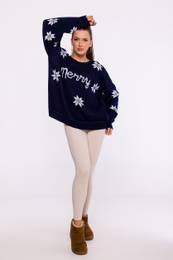 Woman's Sweater MXS10 Navy Blue