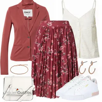 Outfit mit Rot/Rosa/Dunkelrot Blazerjacke/Lässiger Blazer/Lederjacke/Baumwoll ­Blazer/Strick­blazer/Kurzblazer/Sweatblazer/Lederjacke für Männer/Lederjacke Only "Modisches Frühlingsoutfit"