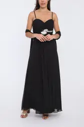 Classy avondjurk feestdagen - galajurk- Dames Feestjurk-zwart - one size