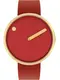 Picto Uhr rot / gold