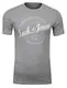 JACK & JONES Herren T-Shirt JORTraffic Tee SS Crew Neck Logo Print, (Light Grey,M)