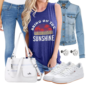 Outfit mit Grau/Weiß/Creme Wasserdichte Tasche/Sportrucksack/Tasche Büro/Schultertasche/Schulranzen/Tragetasche/Schultertasche angel kiss "Perfekt für die Freizeit"