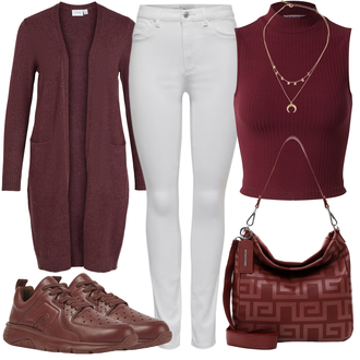Outfit mit Rot Sneaker Camper "Herbstliches Freizeit Outfit"