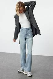 Light Blue More Sustainable Premium More Sustainable Normal Waist Wide Leg Jeans