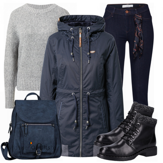 Outfit met blauw Brax "Lichte outfit"