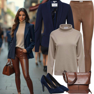 Ronde tenues avec Marron/Marron foncé/Beige Leggings Legging en Velours Côtelé/Leggings Grande Taille Vila "Tenue de printemps"