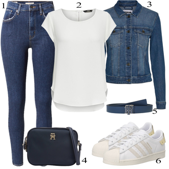 tenues avec Blanc/Gris/Crème Veste en cuir/Tunique Élégante/Tunique Classique/Chemisier/Top Chemisier/Chemisier-tunique/Chemisier à Enfiler/Tunique à Manches Courtes/Chemisier à Manches Courtes/Chemisier Grande Taille/Chemise & Top Grande Taille/Tunique Only "tenues parfaite"