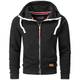 Alessandro Salvarini Herren Sweatjacke Kapuzenpullover Jacke Kapuze Hoodie Sweater AS192 [AS-192-Schwarz-Gr.M]