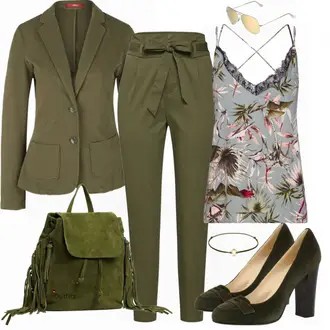 Party Outfits mit Grün VERO MODA "VERO MODA Hose"