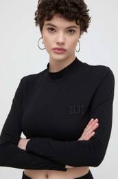Majica z dolgimi rokavi enski, rna barva