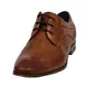 bugatti Herren Business Halbschuh aus Hochwertigem Leder, Derby mit Eleganter Liniengestaltung, Cognac, 41 EU
