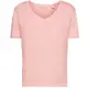 ESPRIT Katoen T-shirt met V-hals en siernaden