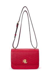 Usnjena torbica Lauren Ralph Lauren rdea barva, 431950822