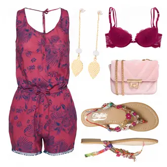 Outfit mit Rosa Bademode Großer Cup Lascana "Tropicana"