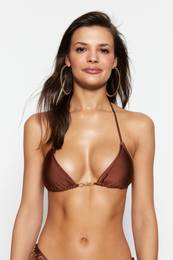 Brown trikotnik verini dodatek Bikini Top